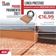 QUADRATO PRESTIGE PRETRATTATO 2x25x25