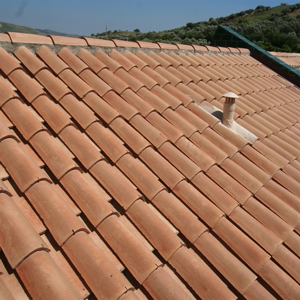 ANTIQUED PINKISH TILES - ROOF COVERINGS