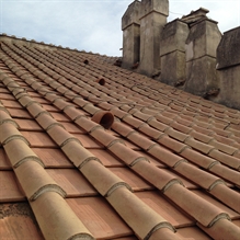 ANTIQUED PINKISH TILES - ROOF COVERINGS