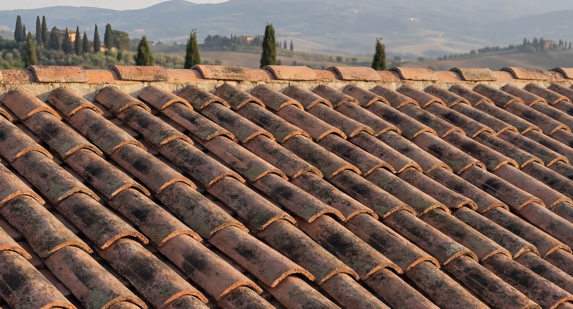 Copertura in coppi mediterranei