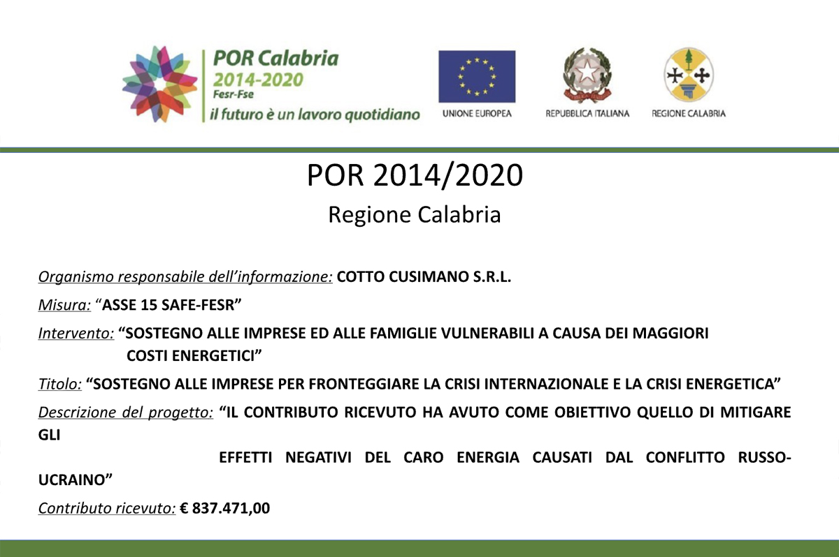 POR Calabria 2014-2020